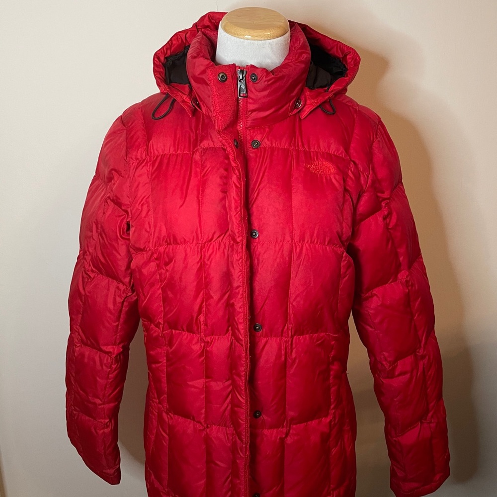 Red NorthFace Metropolis Parka